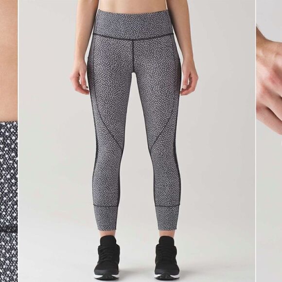 Lululemon Hit It 7/8 Tight 25" Frozen Fizz White Black / Black Size 4 - Picture 6 of 15